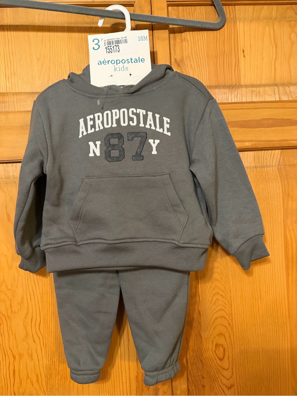 Aeropostale Kids Gray Sweatshirt & Jogger Set